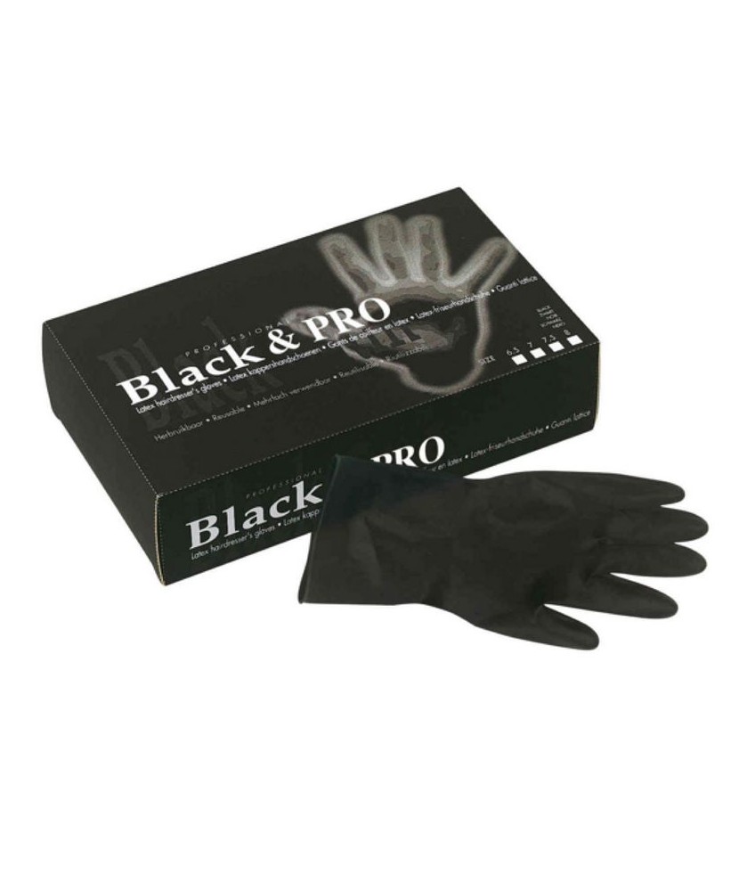 HANDSCHOEN LATEX M ZWART SATIN 20ST HANDSCHOEN LATEX M ZWART SATIN 20ST
